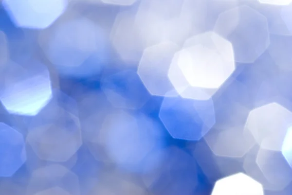 Blue christmas lichte achtergrond — Stockfoto