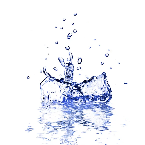 Vattenstänk isolerad på vitt — Stockfoto