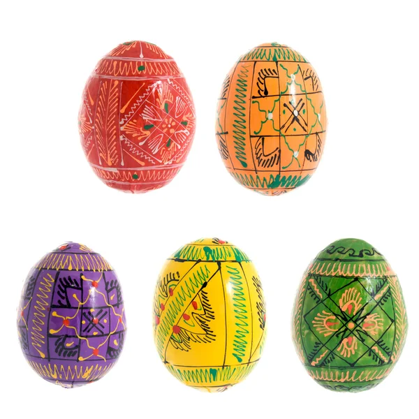 Vários ovos de páscoa a cores — Fotografia de Stock