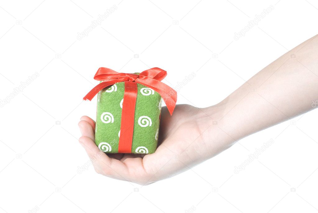 Hand holding gift