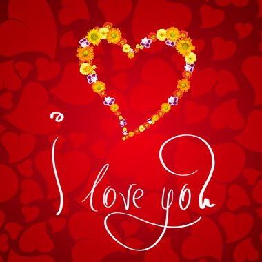 Card for Valentines day clipart