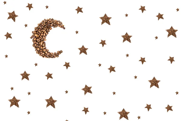 Luna y estrellas del café —  Fotos de Stock