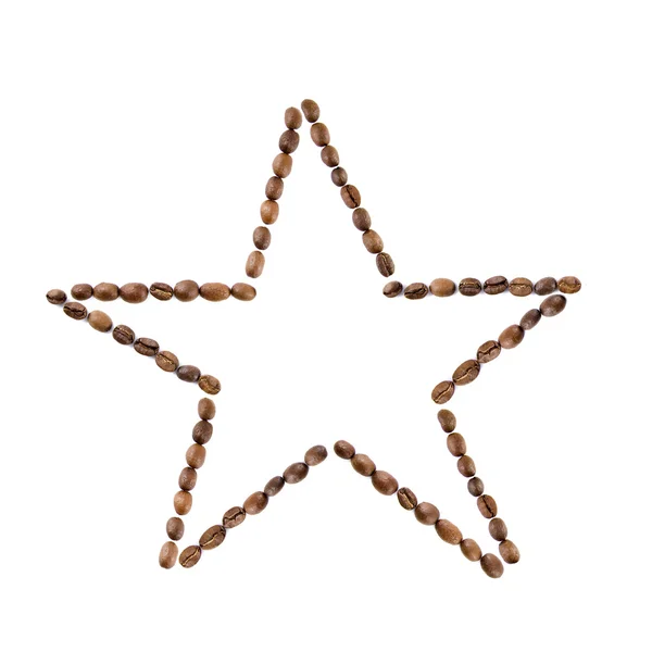 Αστέρι από κόκκους καφέ — Φωτογραφία Αρχείου