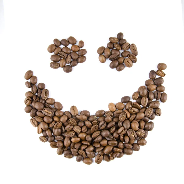 Sorriso dai chicchi di caffè — Foto Stock