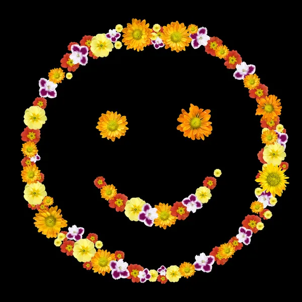 Декоративный символ улыбки от цвета — стоковое фото