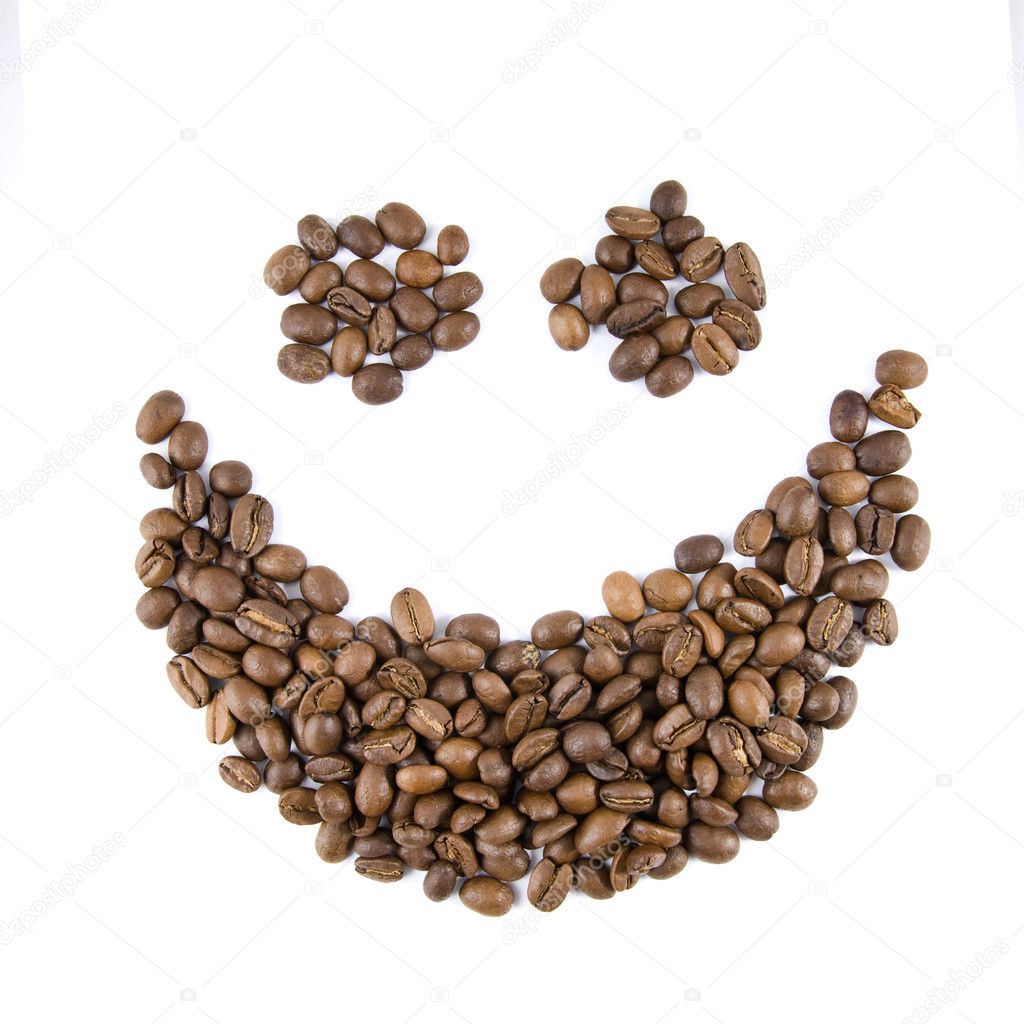 Smile from coffee beans