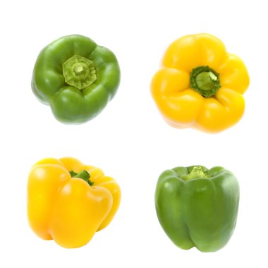 Yellow and green pepper clipart