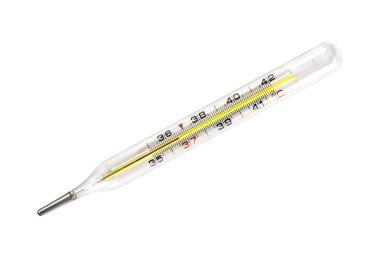 Medical thermometer isolated on white clipart