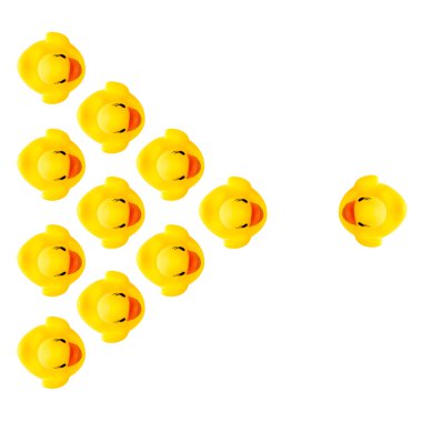 Kauçuk sarı ördekler