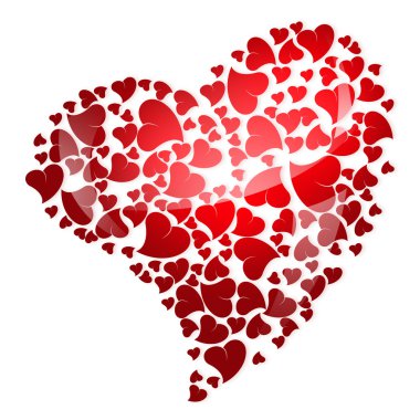 Red heart for valentine's day clipart