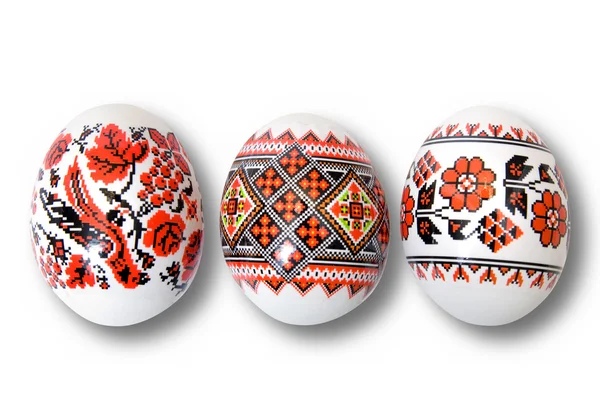 Telur Paskah di atas putih — Stok Foto