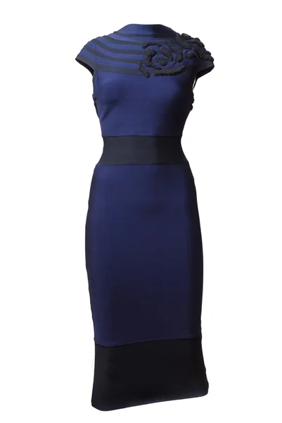 Blå kvinna klänning — Stockfoto