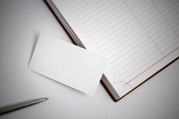 Empty business card with diary — Stock Photo, Image