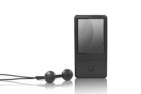 Izole kulaklık ile MP3 çalar — Stok fotoğraf