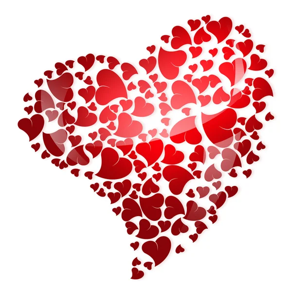 Красное сердце на день святого Валентина — стоковое фото