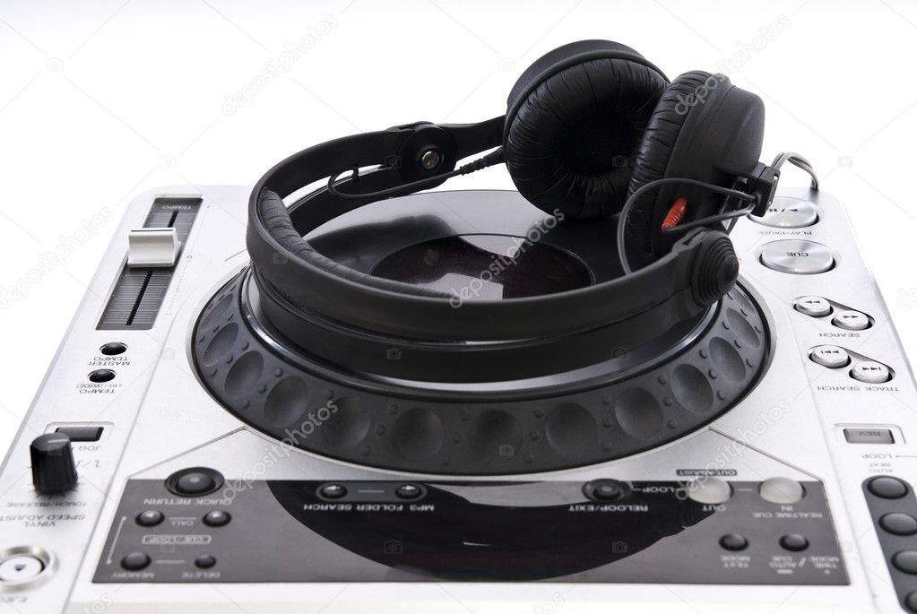 Dj mixer with headphones