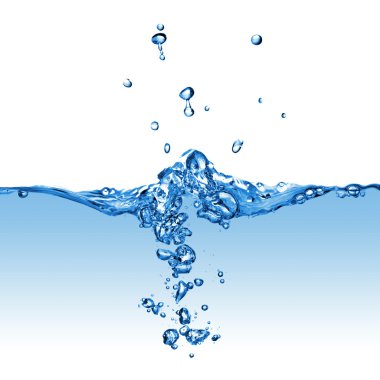 Water splash with bubbles clipart