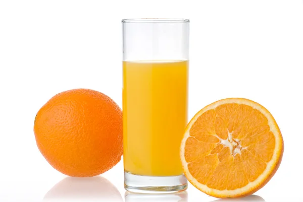 オレンジ ジュース、オレンジ色の分離 — ストック写真
