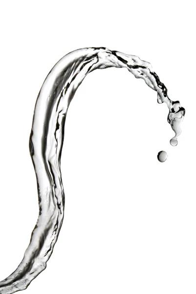 Брызги воды с изолированными пузырьками — стоковое фото