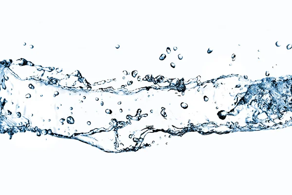 Vattenstänk med bubblor isolerade — 图库照片