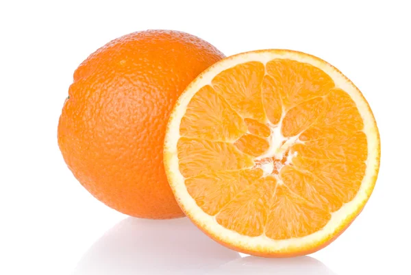 白色上的橙子 — 图库照片