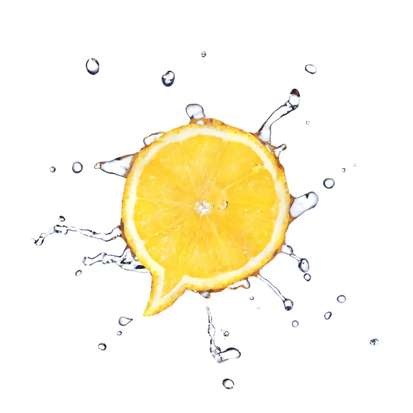 Лимон в форме диалогового окна — стоковое фото