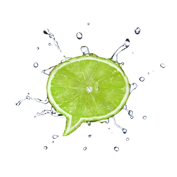 Lime in shape of dialog box — Stock Photo, Image