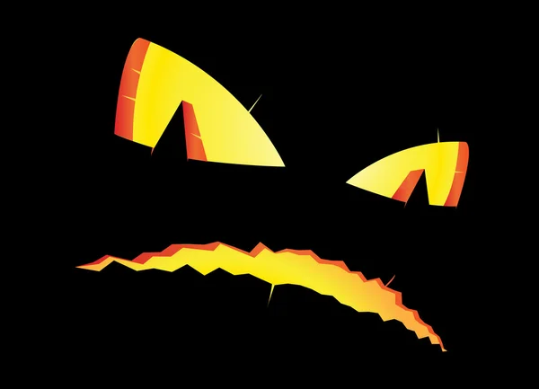 南瓜的可怕的眼睛 — 图库矢量图片