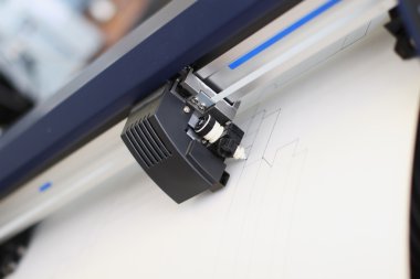 Plotter on work clipart