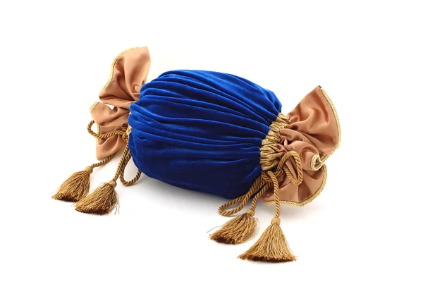 Travesseiro azul na forma do doce — Fotografia de Stock
