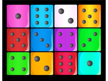 renkli dices arka plan