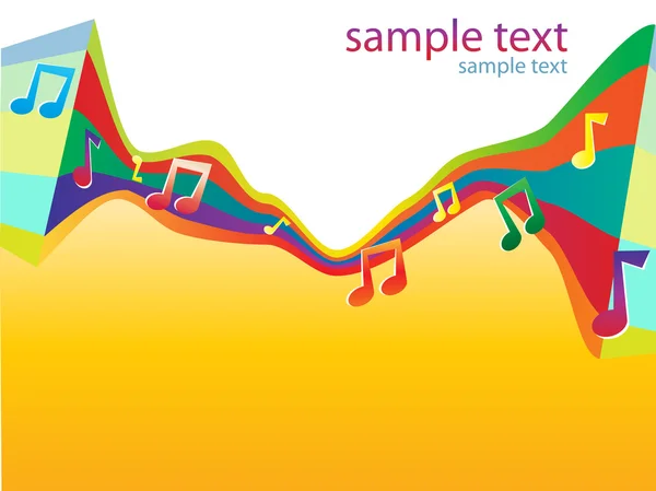 Abstracto color brillante musical vector bac — Vector de stock
