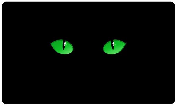 Katzenaugen im Dunkeln — Stockvektor