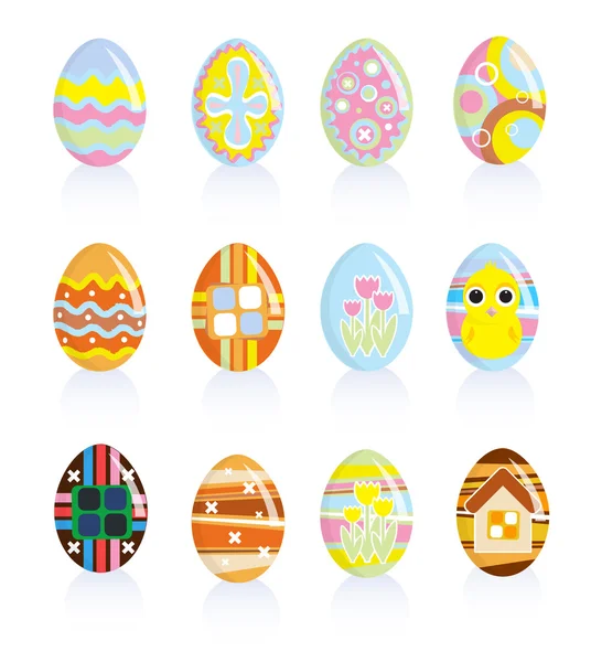 12 huevos de Pascua — Archivo Imágenes Vectoriales