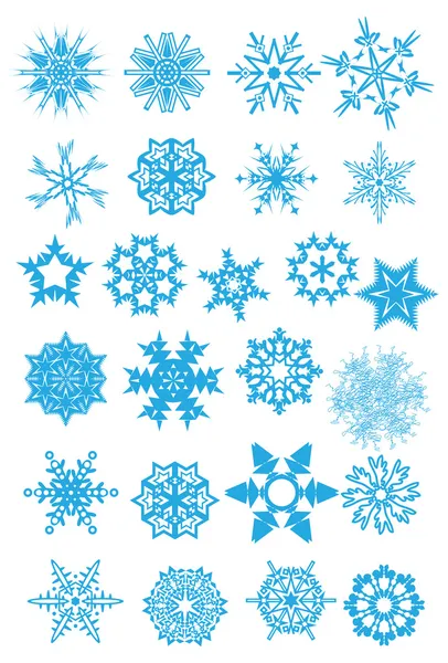 Snowflake set #3 — Stock Vector