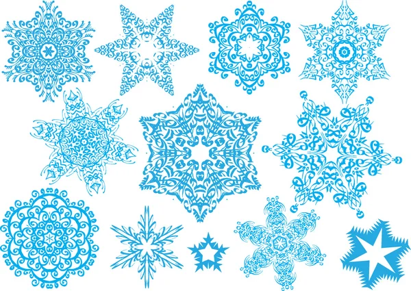 Snowflake set #4 — Stock Vector