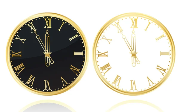 Un par de relojes antiguos — Vector de stock