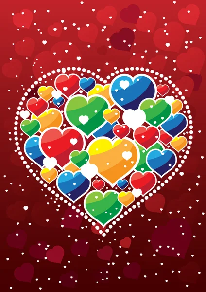 Heart ornament background — Stock Vector