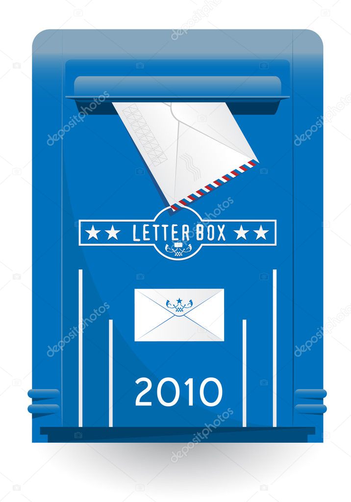 Detailed isolated vector oldstyle mailbo