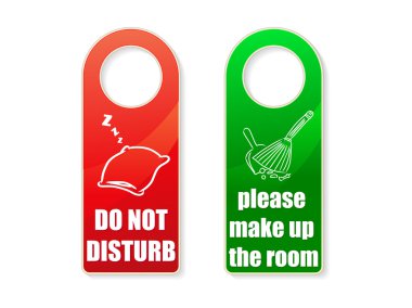 Set of vector do not disturb and clean u clipart