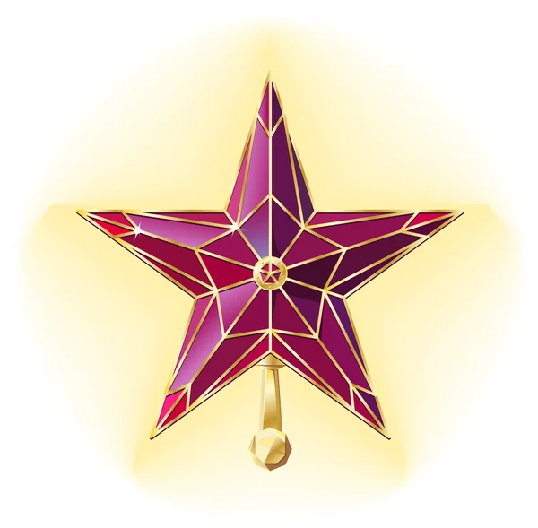 Estrella Vector kremlin rubí — Vector de stock