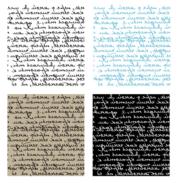 Set of seamless handwriting vector textu — Stock Vector