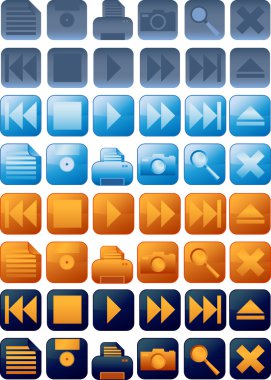 Set of glossy web icons clipart