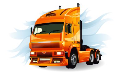 Super truck high detailed vector clipart