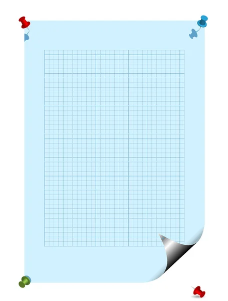 Papier d'information avec épingles — Image vectorielle