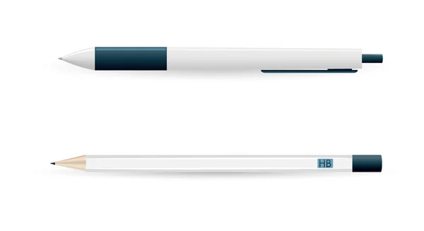 Kalem ve kurşun kalem detaylı simgeleri — Stok Vektör