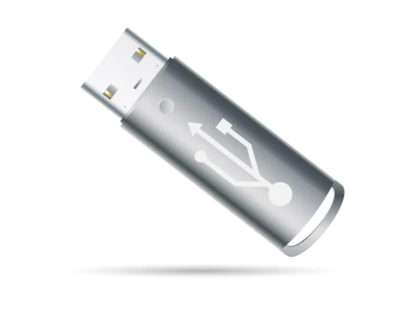 USB anahtar detaylı simgesi — Stok Vektör