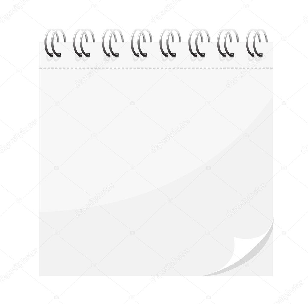 Spring notepad detailed icon