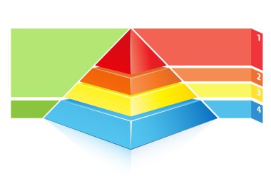 Detailed layered hierarchical pyramid clipart