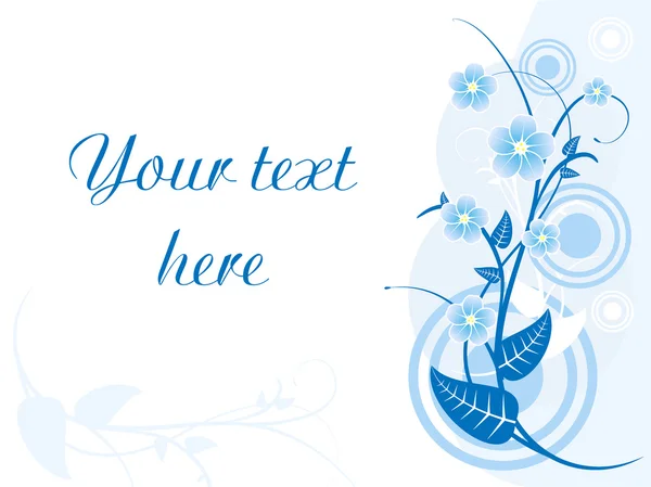 Fond floral en bleu — Image vectorielle